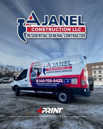 Ajanel Construction branded service van