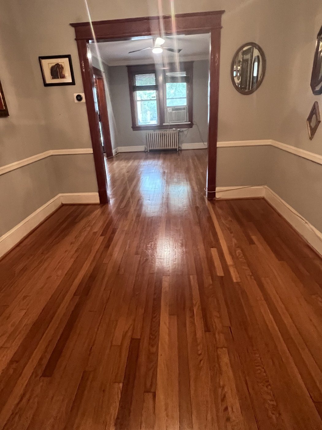 Hardwood floors, renewed after renovation